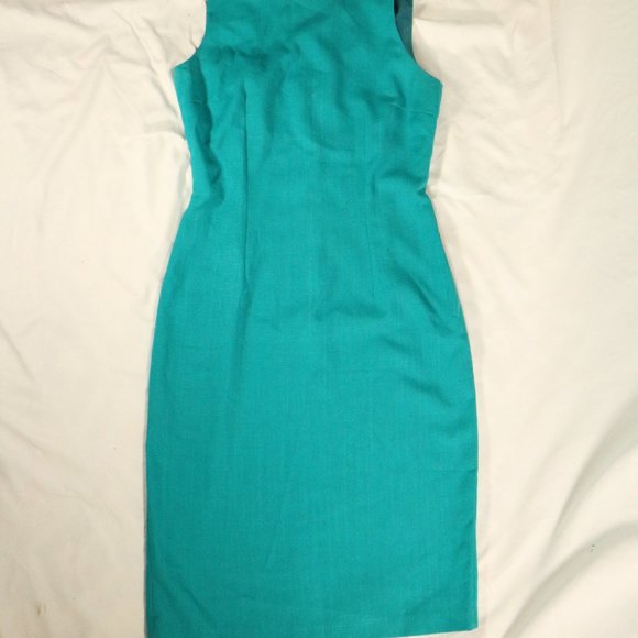 KARIN STEVENS Sleeveless Green Dress Sz 8 US - Picture 2 of 12